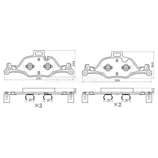 Колодки тормозные перед BMW 7 G11/G12 15-20/X3 G01/F97 18-/X5 G05/F95 18- SAT