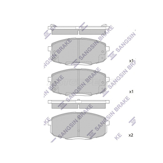 Колодки тормозные перед HYUNDAI CRETA 15-/I30 07-/KIA CEED 07-12 SANGSIN BRAKE