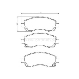 Колодки тормозные перед SUBARU IMPREZA GF 92-00/LEGACY BD/BG/BE/BH AKEBONO