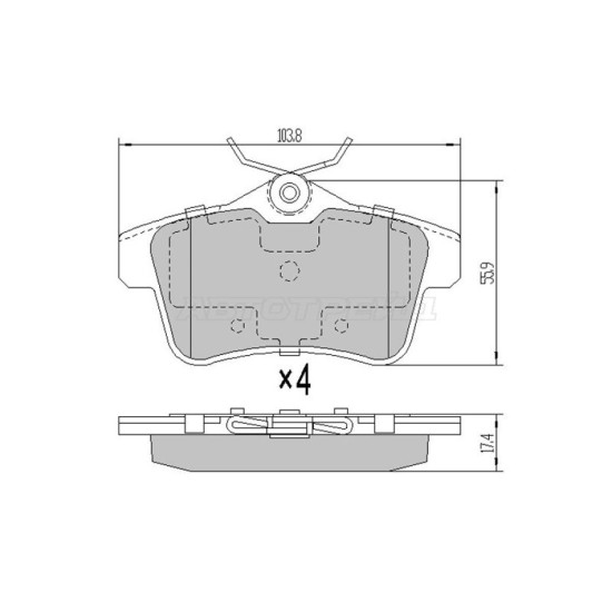 Колодки тормозные зад CITROEN C4 11-/DS4 11-/DS5 11-/PEUGEOT 3008 09-/308 10-/5008 09-/508 11-/RC SAT