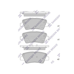 Колодки тормозные зад HYUNDAI SOLARIS 10-17/KIA RIO 10-17/KIA SOUL/GEELY ATLAS 16- SANGSIN BRAKE