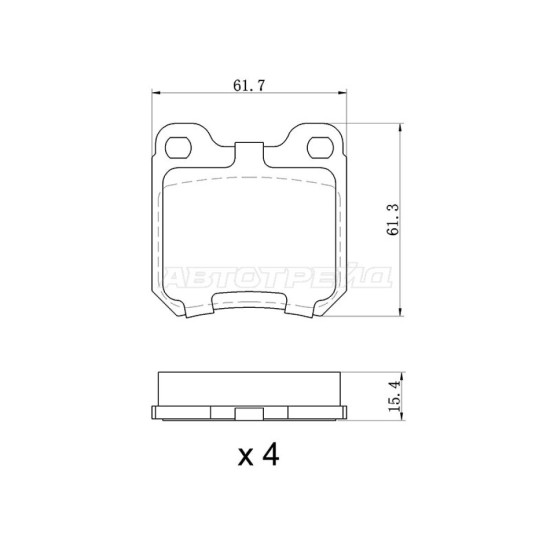 Колодки тормозные зад OPEL OMEGA A 86-94/OMEGA B 94-03/VECTRA B 95-02 SAT