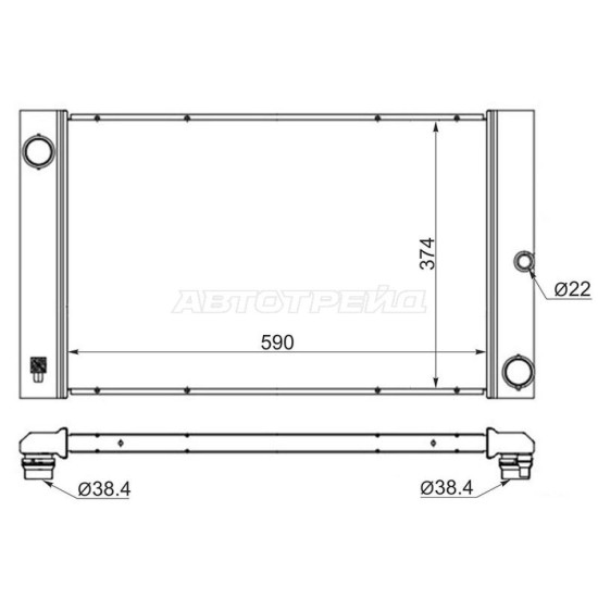 Радиатор BMW 5-Series 03-10 / 6-Series 03-10 / 7-Series 01-08 SAT