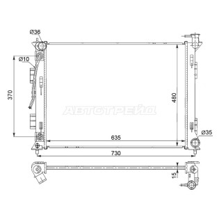 Радиатор HYUNDAI SONATA 14-20 SAT