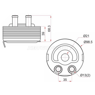 Радиатор масляный NISSAN ALMERA 00-04/PRIMERA 02-07/X-TRAIL 00-07 SAT