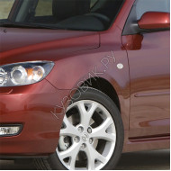 Крыло переднее левое с отверстием в цвет кузова Mazda 3 BK (2003-2009) хэтчбек